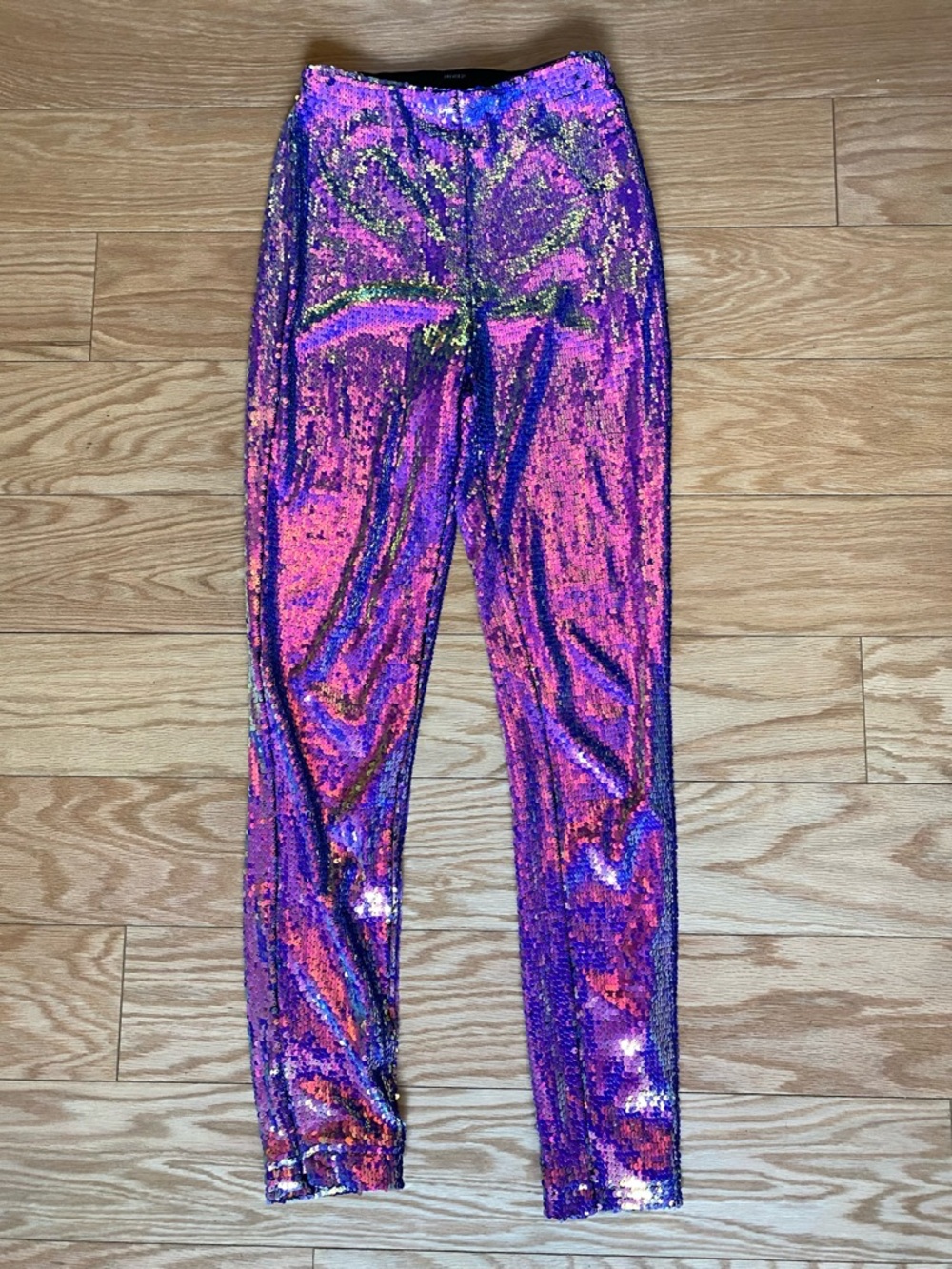 Forever 21 Sequin Pants - Iridescent Purple/Pink